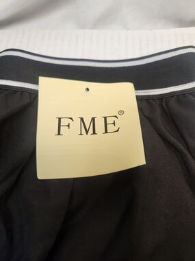 FME Black Pants with Striped Waistband